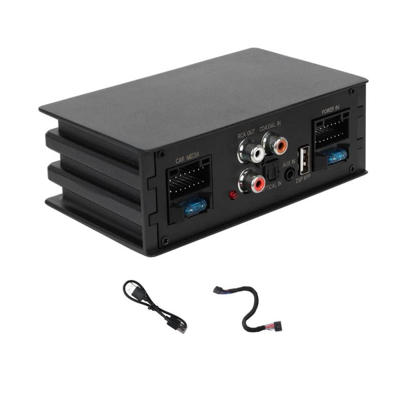 Fcuajdkq Digitaler Signalprozessor Fürs Auto, Verstärker für Radio, Stereo, Subwoofer mit Glasfaser-Eingang, Plug and Play von Fcuajdkq