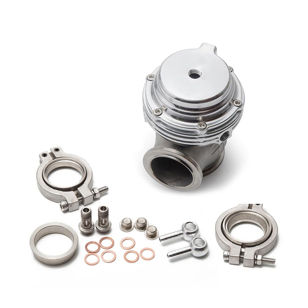 Fcuajdkq Universelle Automodifikation, 38 mm, Abgasüberdruckventil mit Turbolader, Externes Wastegate, V-Band, Angeflanscht, Schwarz von Fcuajdkq