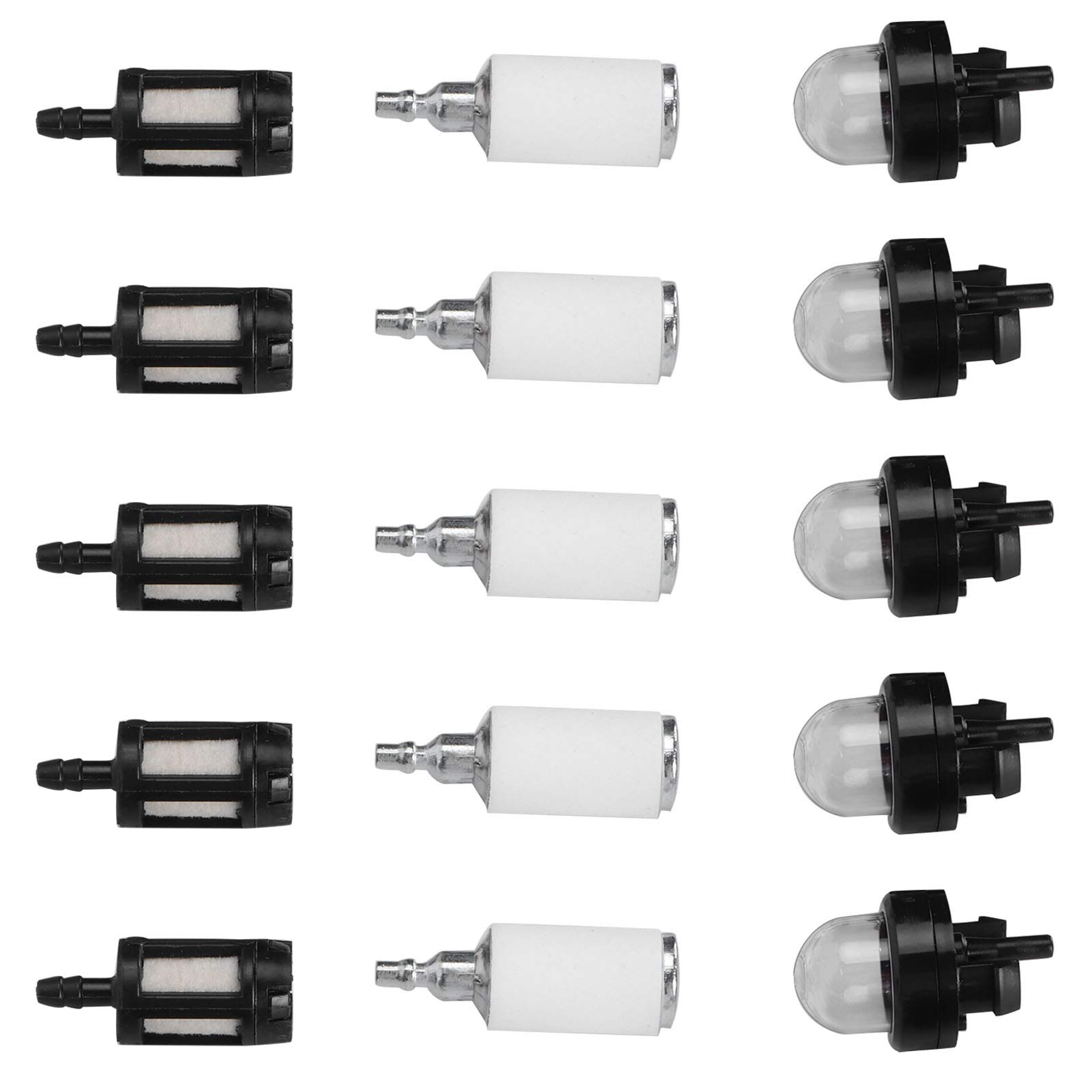 Kraftstofffilter-Primerbirnen-Set, Hochwertige Ersatzteile für -Kettensägen, Poulan-Kettensägen – ZAMA ZF-1 530047004 530069216, ABS, 5x Primerbirne für Gartengeräte von Fdit