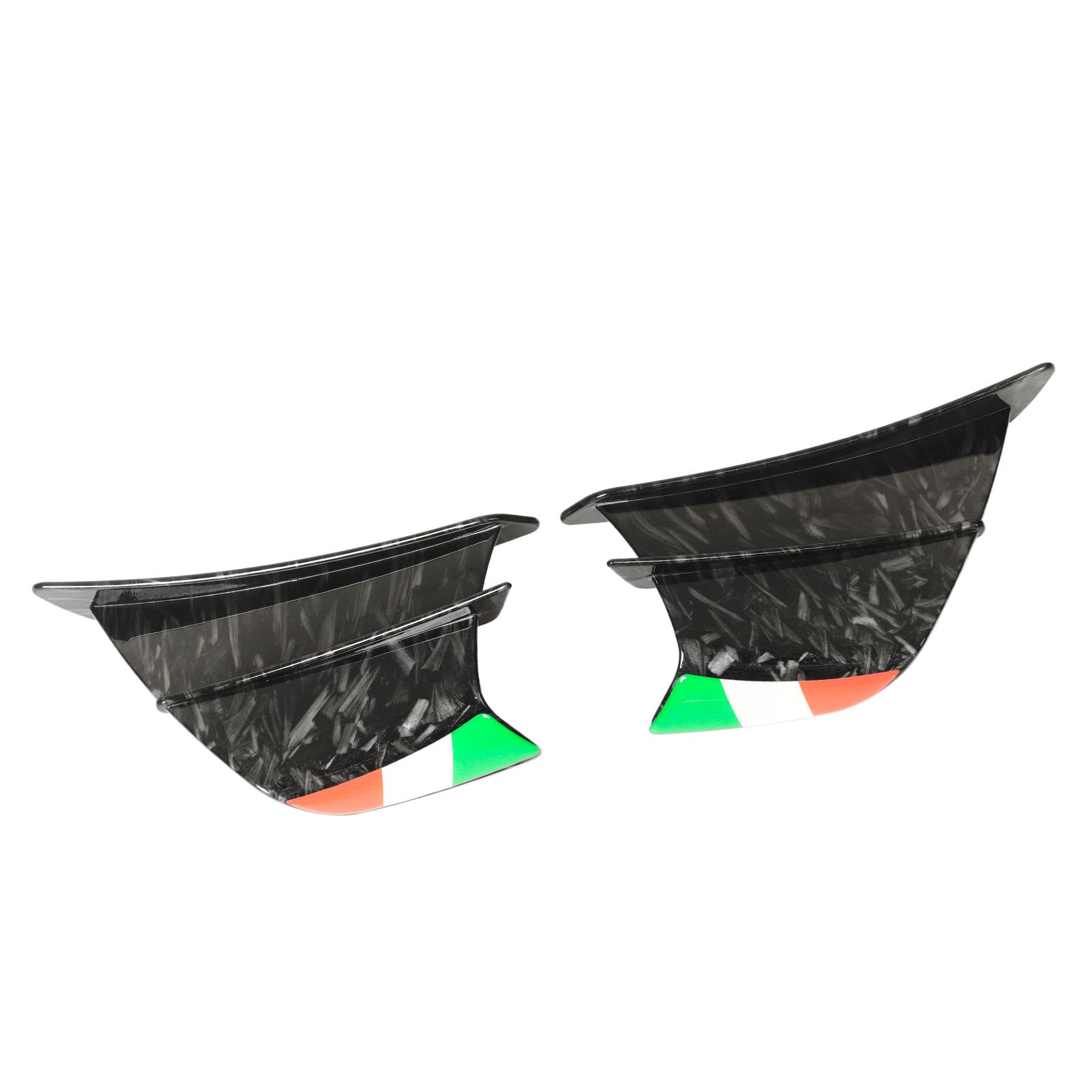 Motorrad Seitenflügel, Colorfast Motorrad Winglet 2PCs für Motorrad (Heller Marmorstil) von Fdit