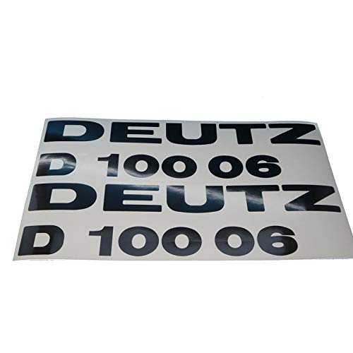 DEUTZ D10006 Schriftzug Aufkleber in schwarz, Sticker/Beschriftung, zum Oldtimer Restaurieren von Lack & Verkleidung. Schlepper Emblem Alternative von Fdonlinehandel