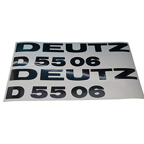 DEUTZ D5506 Schriftzug Aufkleber in schwarz, Sticker/Beschriftung, zum Oldtimer Restaurieren von Lack & Verkleidung. Schlepper Emblem Alternative von Fdonlinehandel