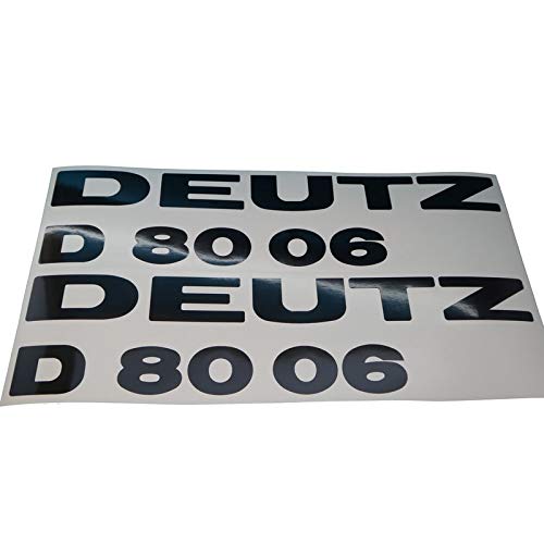 DEUTZ D8006 Schriftzug Aufkleber in schwarz, Sticker/Beschriftung, zum Oldtimer Restaurieren von Lack & Verkleidung. Schlepper Emblem Alternative von Fdonlinehandel