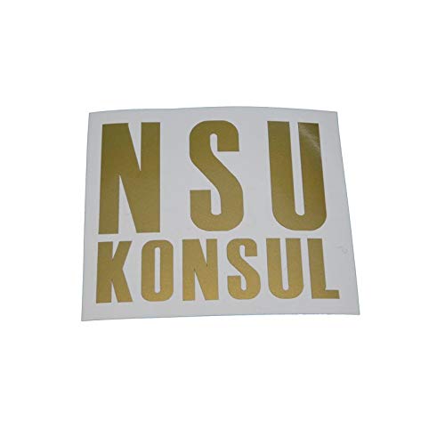 NSU Konsul Schriftzug, Sticker, Tank Schriftzug Deko, zum Oldtimer Restaurieren von Lack & Verkleidung. Motorrad Emblem Alternative von Fdonlinehandel