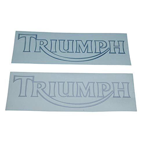 Triumpf Schriftzug/Aufkleber in Silber, Tank Schriftzug/Sticker. Zum Restaurieren von Lack & Verkleidung. Motorrad Emblem Alternative von Fdonlinehandel