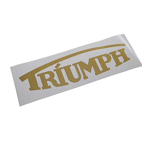 Triumpf Schriftzug Logo Aufkleber in Gold, Tank Schriftzug/Sticker. Zum Restaurieren von Lack & Verkleidung. Motorrad Emblem Alternative von Fdonlinehandel