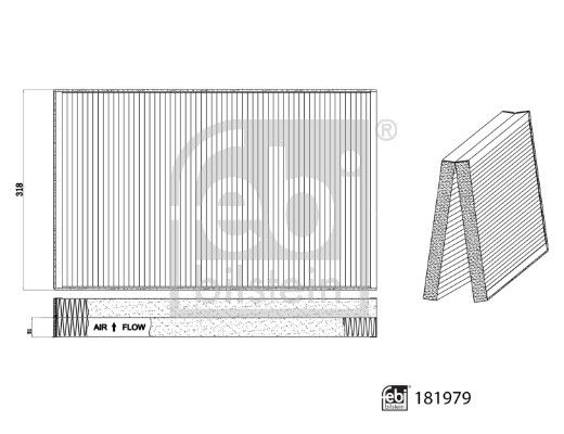 Filter, Innenraumluft Febi Bilstein 181979 von Febi Bilstein