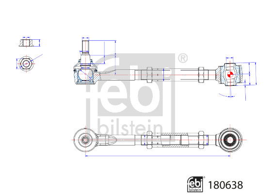 Lenker, Radaufhängung Hinterachse beidseitig unten vorne Febi Bilstein 180638 von Febi Bilstein