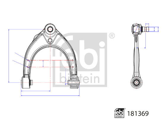 Lenker, Radaufhängung Vorderachse oben Febi Bilstein 181369 von Febi Bilstein