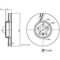 Bremsscheibe FEBI BILSTEIN 171454 vorne, belüftet, hochkarbonisiert, 1 Stück von Febi