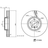 Bremsscheibe FEBI BILSTEIN 171456 vorne, belüftet, hochkarbonisiert, 1 Stück von Febi