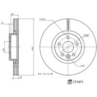 Bremsscheibe FEBI BILSTEIN 171471 vorne, belüftet, hochkarbonisiert, 1 Stück von Febi