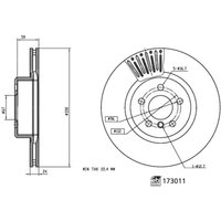 Bremsscheibe FEBI BILSTEIN 173011 vorne, belüftet, hochkarbonisiert, 1 Stück von Febi