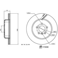 Bremsscheibe FEBI BILSTEIN 173008 hinten, belüftet, 1 Stück von Febi