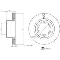 Bremsscheibe FEBI BILSTEIN 174452 hinten, belüftet, 1 Stück von Febi