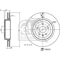 Bremsscheibe FEBI BILSTEIN 178233 hinten, belüftet, 1 Stück von Febi