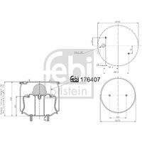 Federbalg, Luftfederung FEBI BILSTEIN 176407 von Febi