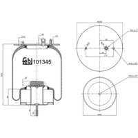 Federbalg, Luftfederung FEBI BILSTEIN 101345 von Febi