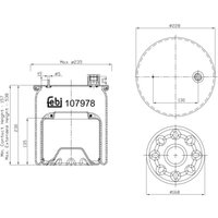 Federbalg, Luftfederung FEBI BILSTEIN 107978 von Febi