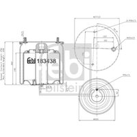 Federbalg, Luftfederung FEBI BILSTEIN 183438 von Febi