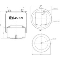 Federbalg, Luftfederung FEBI BILSTEIN 45099 von Febi