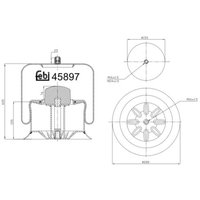 Federbalg, Luftfederung FEBI BILSTEIN 45897 von Febi