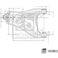 Querlenker, Radaufhängung FEBI BILSTEIN 183802 Vorderachse, links, von Febi