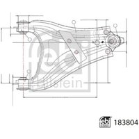 Querlenker, Radaufhängung FEBI BILSTEIN 183804 Vorderachse, rechts, von Febi