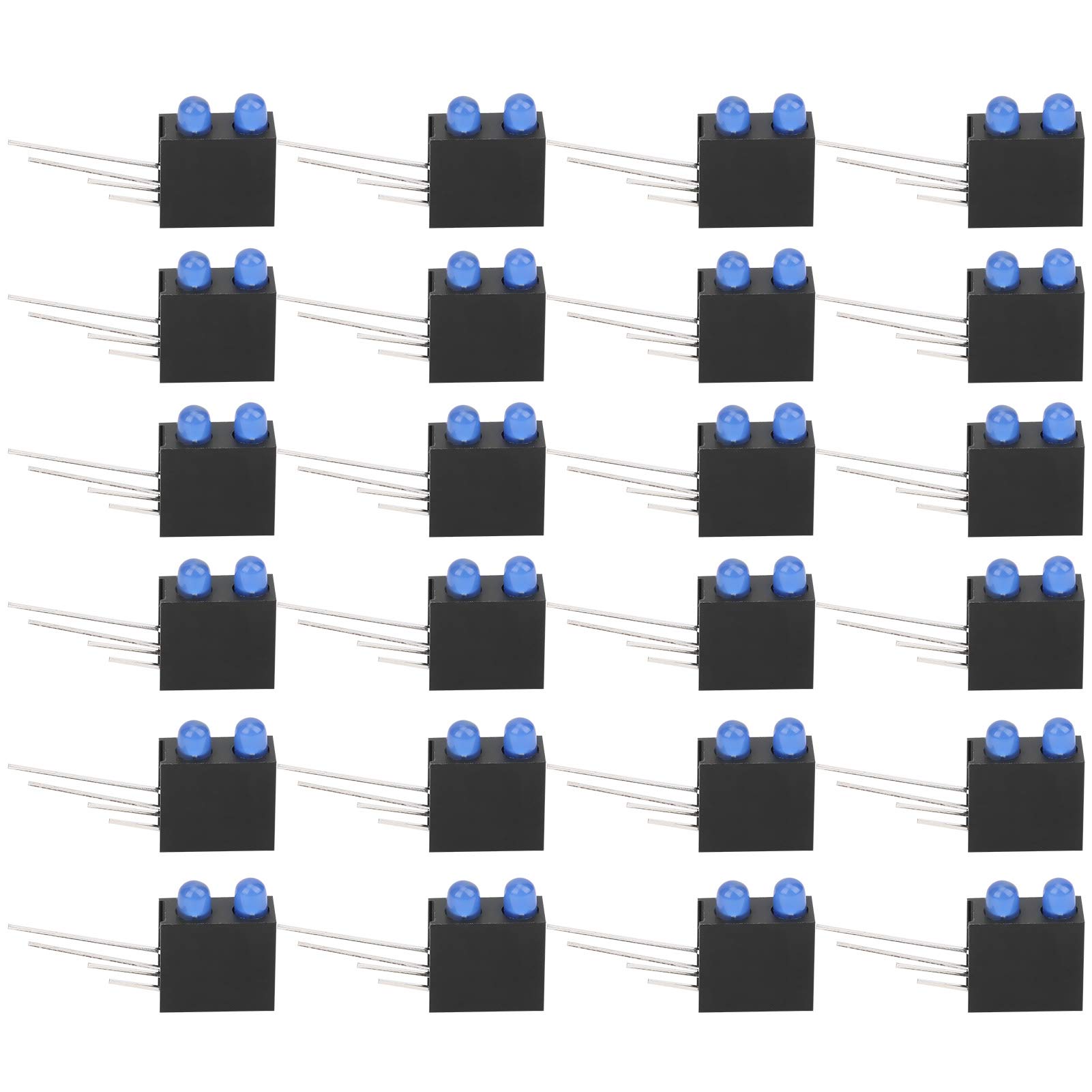 100pcs 3mm Lighthalter Dual Loch LED Diodenlampe Basis Industrie -Indikatorzubehör für die PCB -Montage (Blaues Licht) von Febuliy