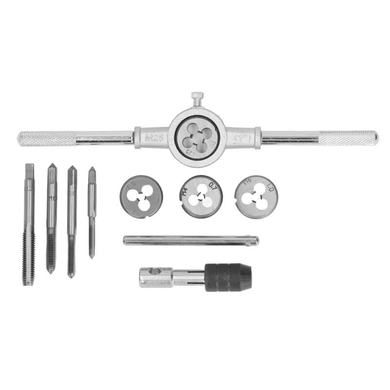 Febuliy Tap -Matrize -Set Stahl M4 M5 M6 M8 Metrik -Werkzeuggewinde Reparaturkit für mechanische Automobilreparaturen von Febuliy