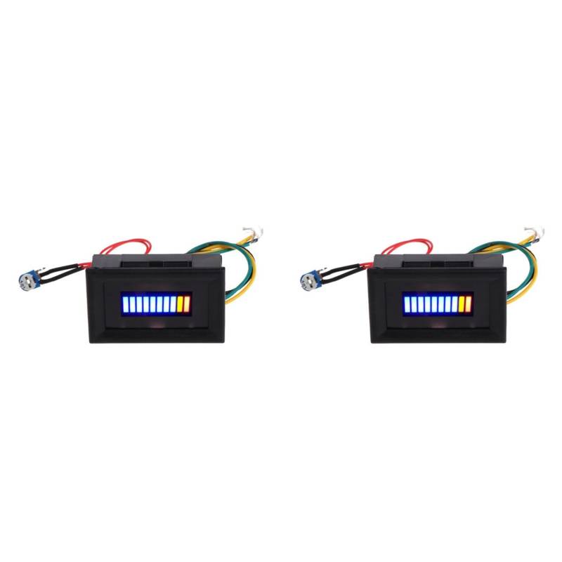 Feeuid 2X Kraftstoffstandsanzeige, 12 V, Universal, Motorrad, Auto, ÖLwaage, LED-ÖL, Kraftstoffstandsanzeige, Anzeige für Auto von Feeuid