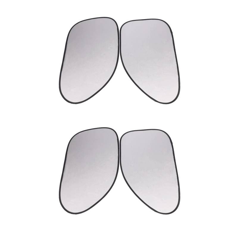 Feeuid 4Pcs Auto Auto Seitenscheibe Sonnenschutz Schwarz Silber Farbe von Feeuid