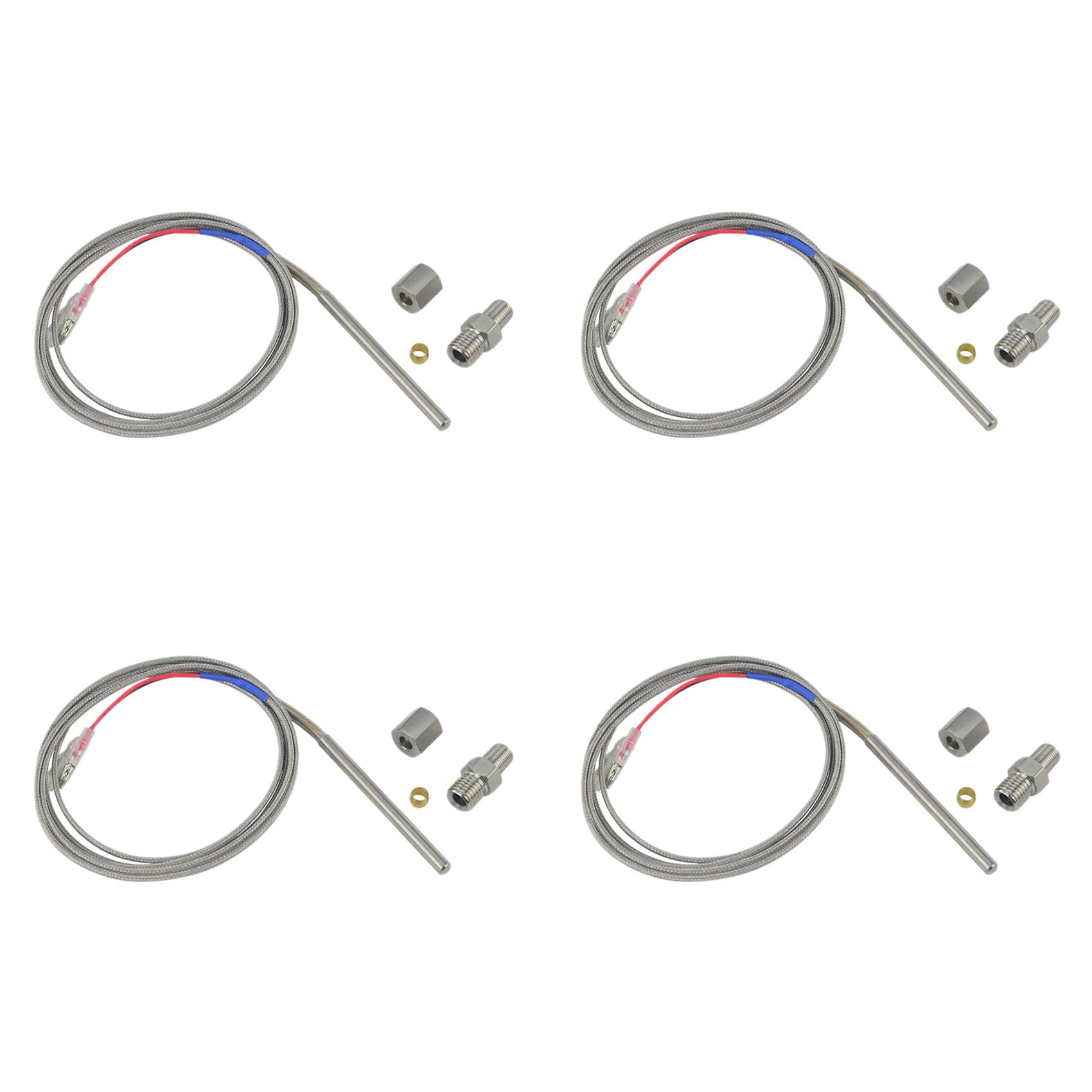 Feeuid 4X für Abgase Temperatur Sensor Typ K Thermoelement Fühler Abgase Temperatur Sensor Gewinde Abgas Temperatur Sensor von Feeuid