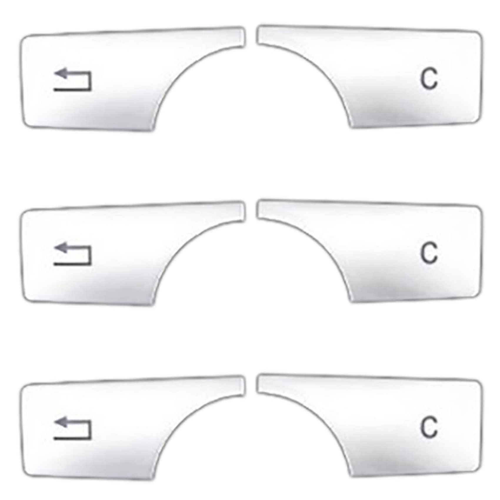 Feeuid 6X Auto Multimedia Button Trim Cover Dekoration Aufkleber für C E W204 C180 E260 2007-2017 von Feeuid