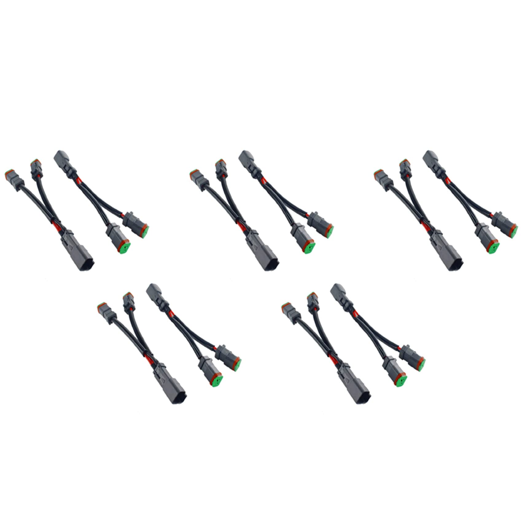 Fegtrty 10X Y Typ Kabel Deutsch DT DTP 2 Pin Buchsen Adapter für LED Pod Arbeits Scheinwerfer Nachrüstungs Stecker Kabelbaum von Fegtrty