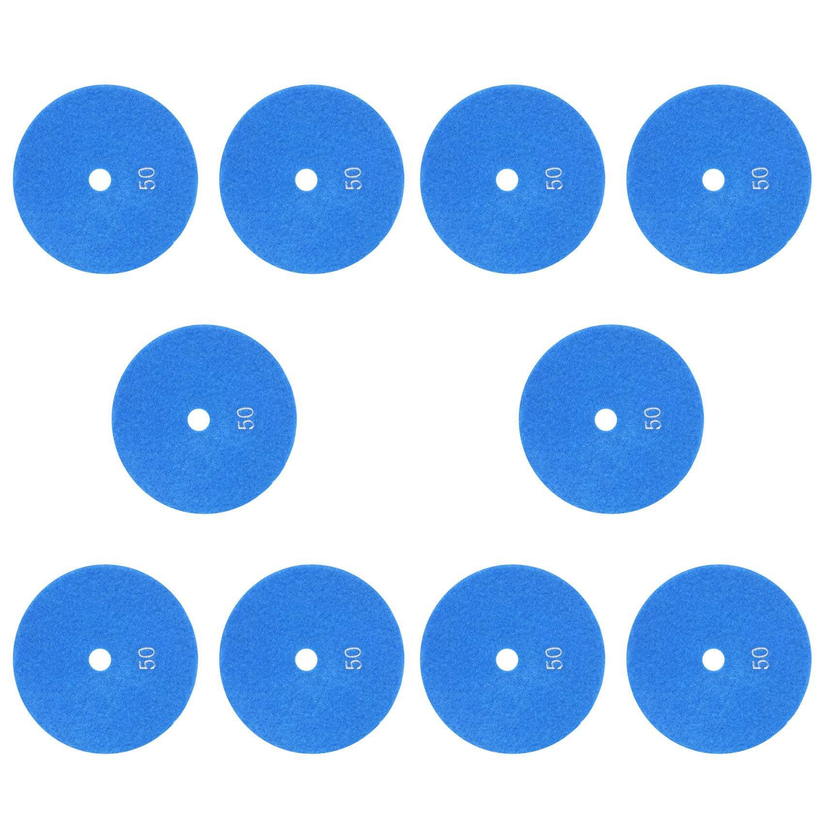 Fegtrtyoa 10Stück 5 125Mm Wet Diamond Polishing Pads Marmor KöRnungen 50 von Fegtrtyoa