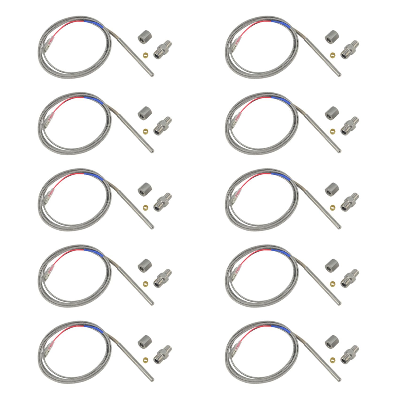 Fegtrtyoa 10X für Abgase Temperatur Sensor Typ K Thermoelement Fühler Abgase Temperatur Sensor Gewinde Abgas Temperatur Sensor von Fegtrtyoa