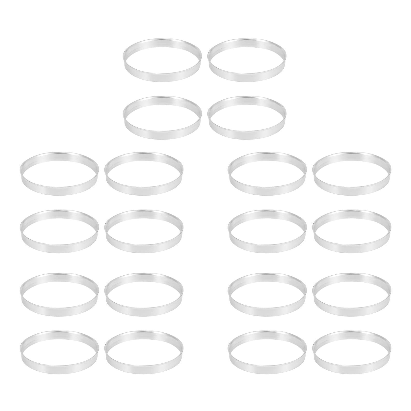 Fegtrtyoa 20 x Universal Aluminium Nabe Zentrisch Ring Spurverbreiterung Set 74.1mm O/D 72.6mm I/D von Fegtrtyoa