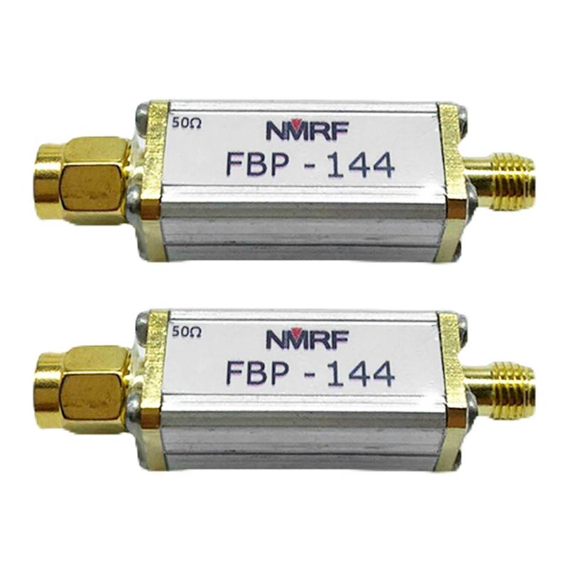 Fegtrtyoa 2X 144MHz 2M Bandpassfilter Bandpassfilter SMA-Schnittstellenbandbreite für RFID-EmpfäNger von Fegtrtyoa