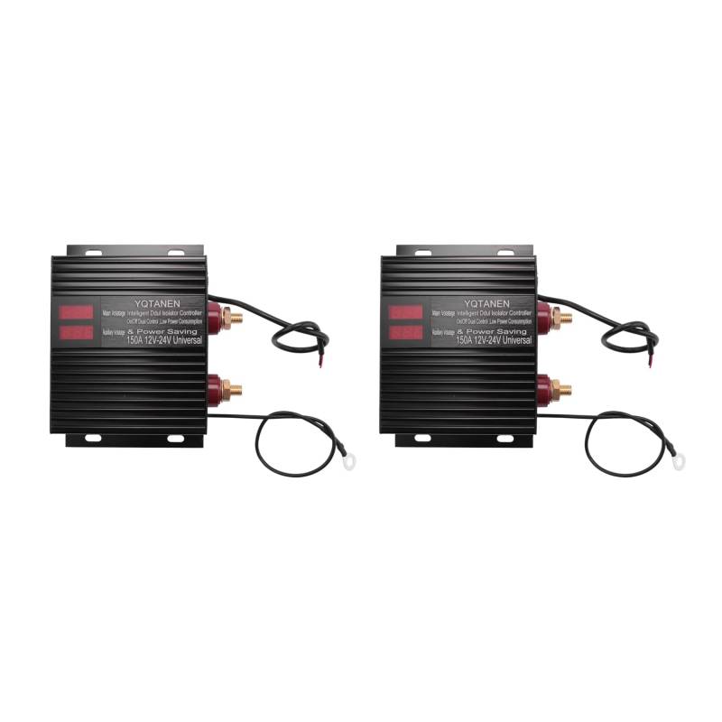 Fegtrtyoa 2X 150 Ampere Dual Batterie Smart Isolator Universelles Spannungs Empfindliches 12V / 24V Relais für ATV, UTV, RV, Truck von Fegtrtyoa