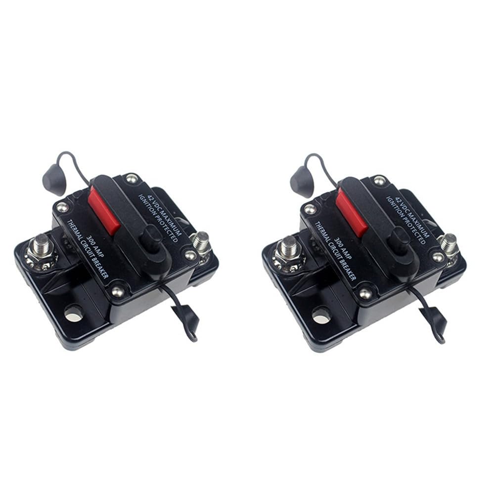 Fegtrtyoa 2X 300A AMP Leistung Schalter Doppel Batterie IP67 Wasserdicht 12V 24V Sicherung Manueller Reset Auto Leistung Schalter von Fegtrtyoa