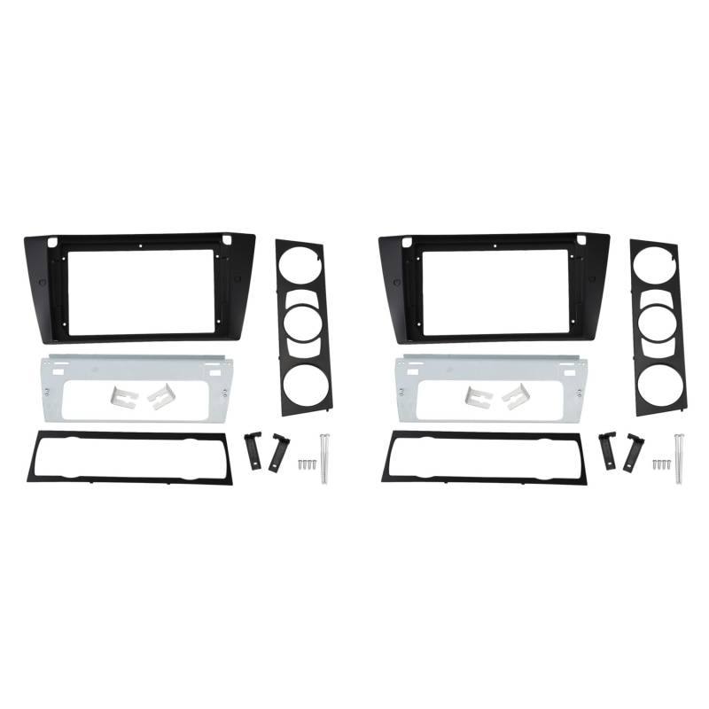 Fegtrtyoa 2X Auto Radio Blende für E90 E91 9 Stereo DVD Spieler Dash Board Kit Front Platte von Fegtrtyoa