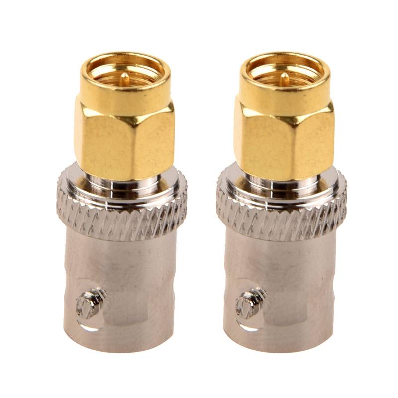 Fegtrtyoa 2X Gold-Ton SMA Stecker Auf Silber Ton BNC-Buchse Adapter von Fegtrtyoa