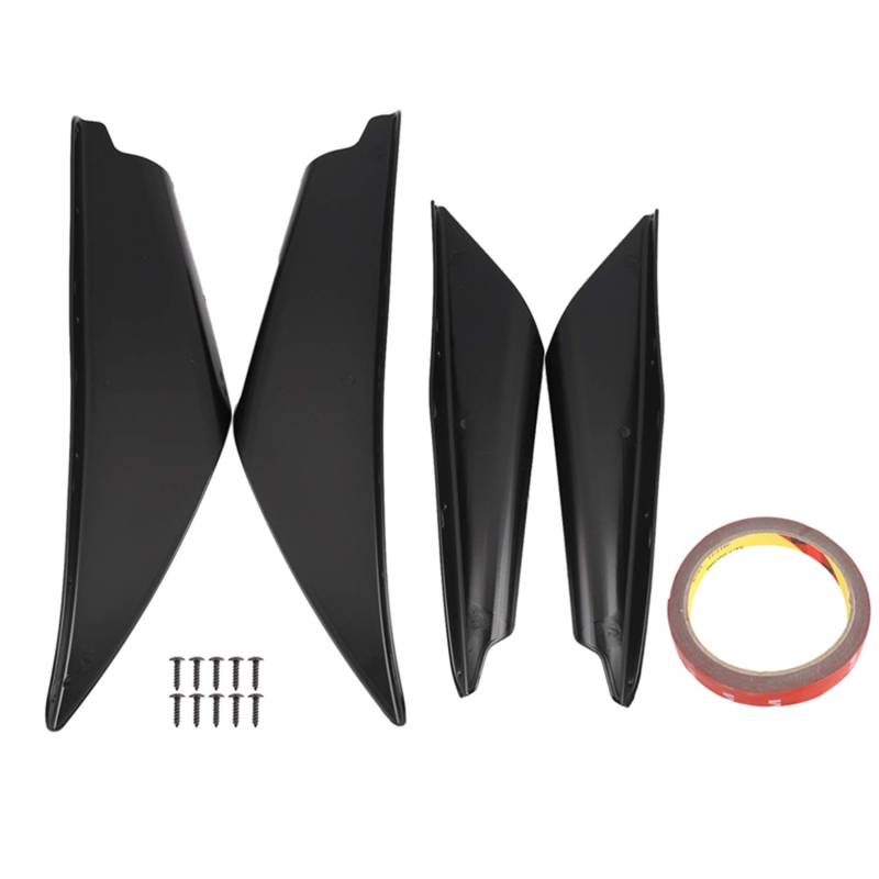 Fegtrtyoa 4 StüCke FrontstoßStange Canards Splitter KöRper Diffusor Flossen KöRper Spoiler Canard Universal Fit für Jedes Auto von Fegtrtyoa