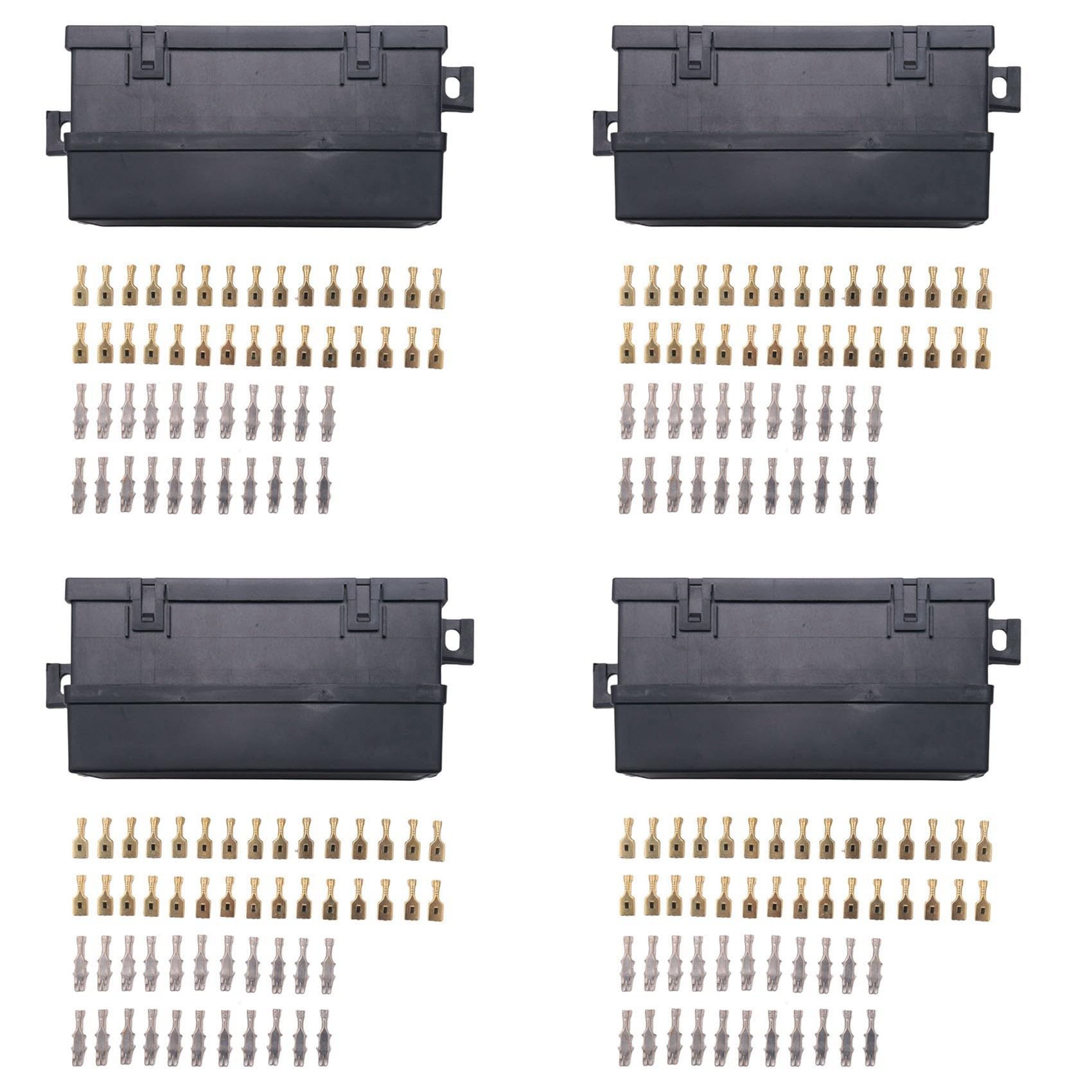 Fegtrtyoa 4X Auto-11-Wege-Sicherungshalter-Relaisbox mit Klemmen, Relais, Wasserdichten AnschlüSsen von Fegtrtyoa