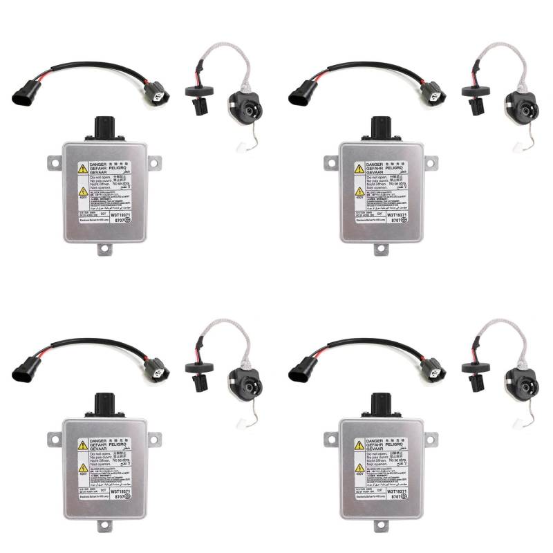 Fegtrtyoa 4X W3T19371 W3T15671 W3T16271 W3T20971 Xenon HID VorschaltgeräT mit ZüNder und Strom Kabel für 2006-2014 2004-2014 2007-2014 2007-2012 von Fegtrtyoa