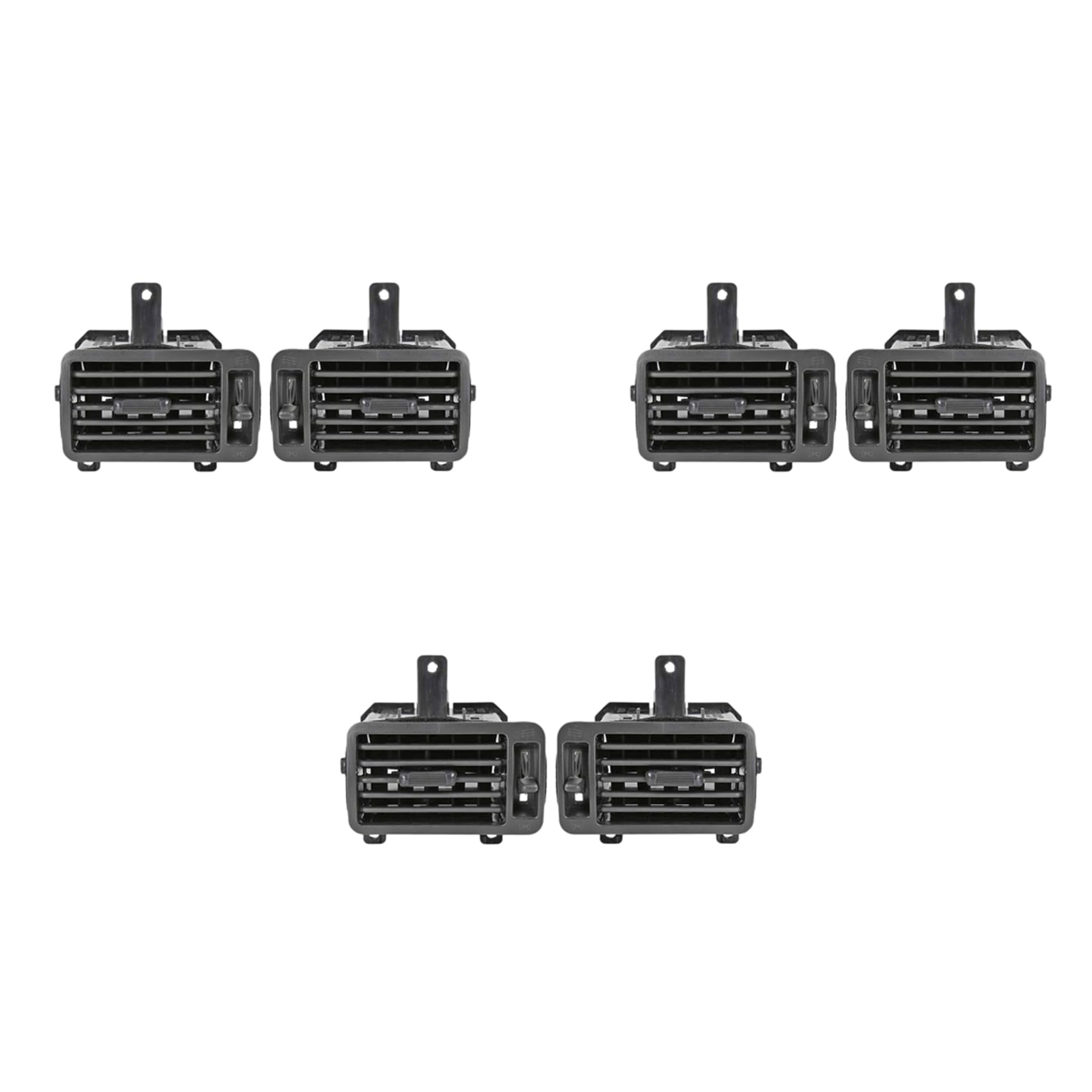 Fegtrtyoa 6X Links + Rechts Aircond Luft Cond Vent Dashboard A/C Entlüftungs Auslass für Montero V31 V32 V33 1998-2016 von Fegtrtyoa