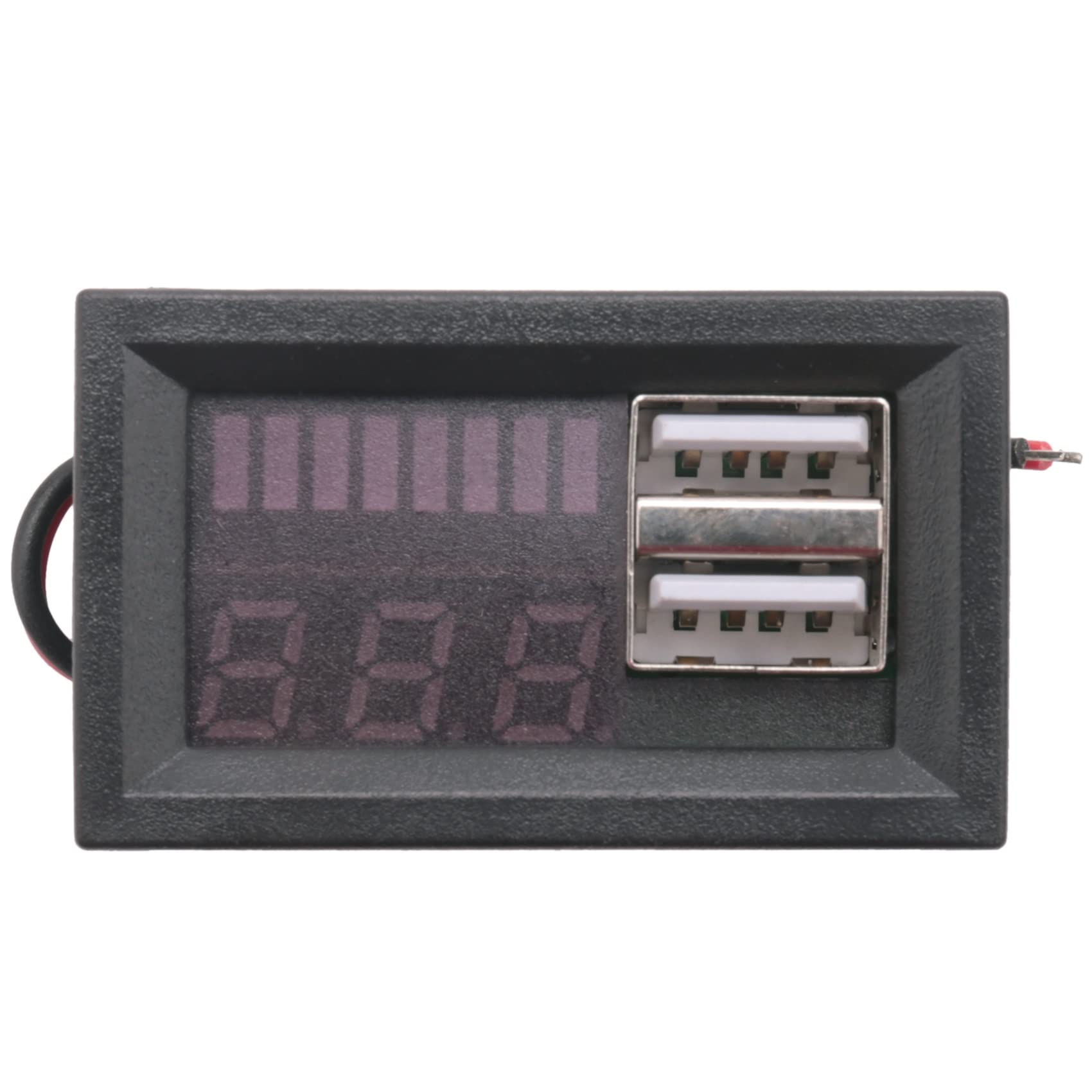 Fegtrtyoa Rote Led Digital Anzeige Voltmeter Mini Spannungs Messer Volt Tester Panel für DC 12 V Autos MotorräDer Fahrzeuge USB 5V2A Ausgang 12,6 V Batterie von Fegtrtyoa