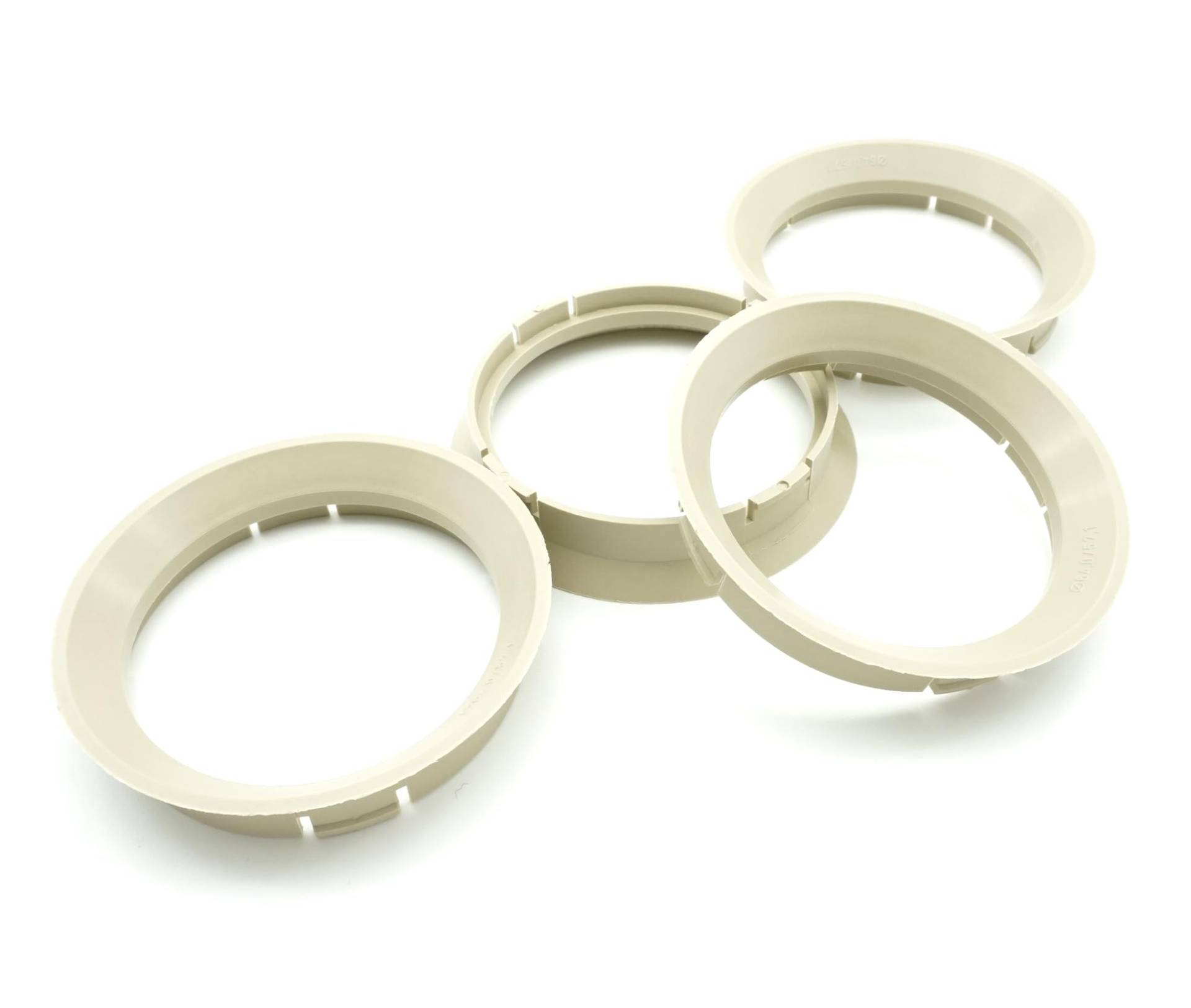 4x Zentrierringe BEIGE 64 0 57 1/64,0 auf 57,1 von Felgenfactory