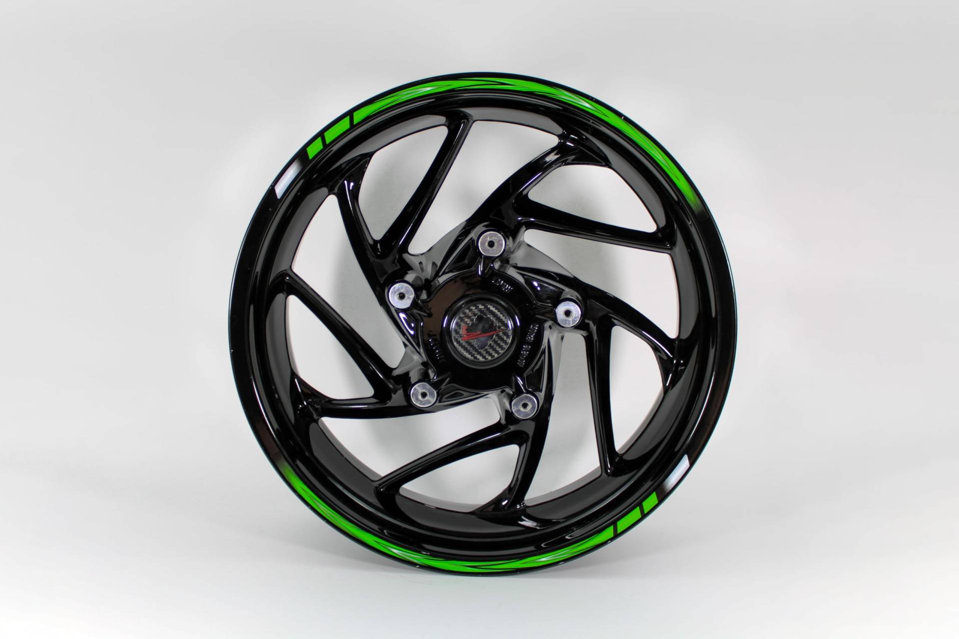 Felgenrandaufkleber green universell kompatibel für Kawasaki Motorrad X710143VA von Felgenrand Aufkleber